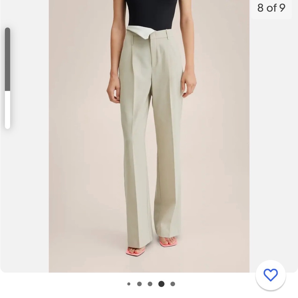 NVW Mango suit pants high waist fold w/tag